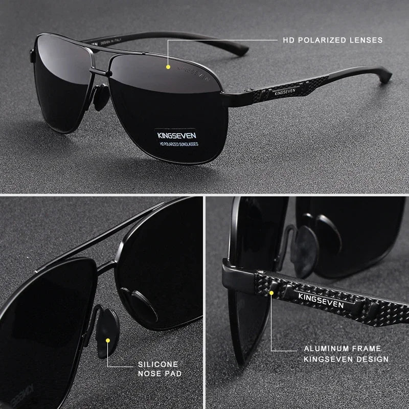Polarized Aluminum Pilot Sunglasses UV400 HD Lens Men Women Photochromic Outdoor Eyewear Anti-Reflective Night Vision