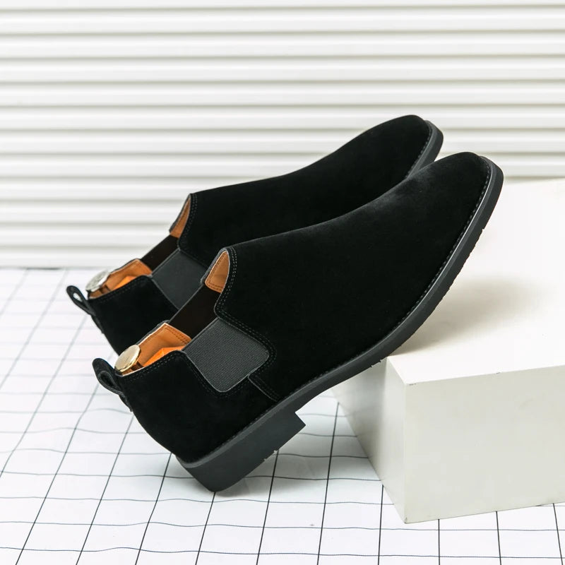 Plus Size 47 48 Men Outdoor Dress Walking Shoes Suede Leather Male Formal Business Oxford Gentleman British Chelsea Shoes