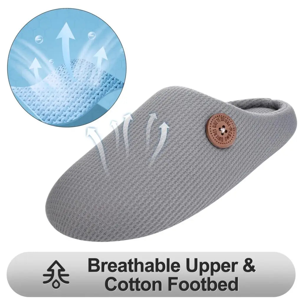 Women's Warm Fur Slippers With Soft Memory Foam Ladies' Plush Flat Indoor Shoes With Non-Slip Fluffy Cotton Fuzzy Slides