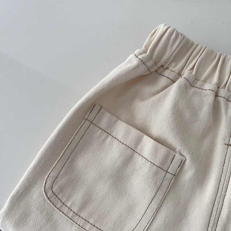 Baby Pants Solid Kids Jeans Casual Boys Denim Pants Soft Girls Fashion Trousers For Children 9M-5T Unisex