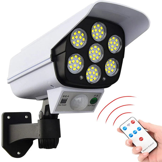 77 LED Solar Licht Motion Sensor Sicherheit Dummy Kamera Wireless Outdoor Flutlicht IP65 Wasserdichte Lampe 3 Modus Für Home Garten