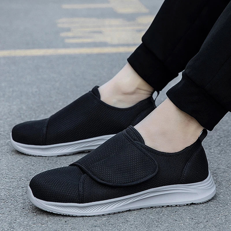 Unisex orthopedische wandelschoenen voor diabetici, voor brede voeten, gezwollen voeten, duimeversie, zacht en comfortabel