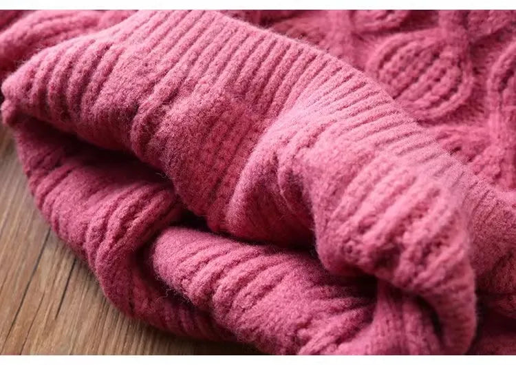 Kids Sweaters Turtleneck Girls Boys Knitwear Children Pullover Warm Kids Base Tops 2-8Y Unisex