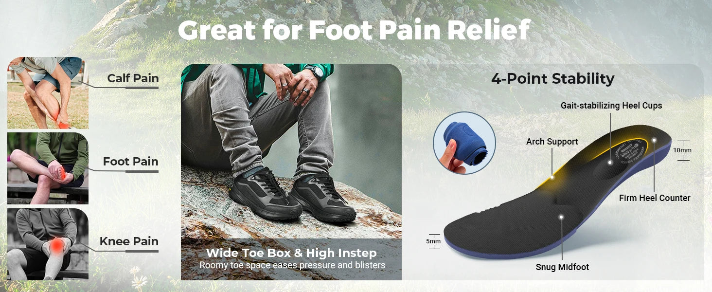 Men's Extra Wide Walking Training Shoes Hiking Shoes Lightweight Casual Non-Slip Sports Shoes For Mountaineering