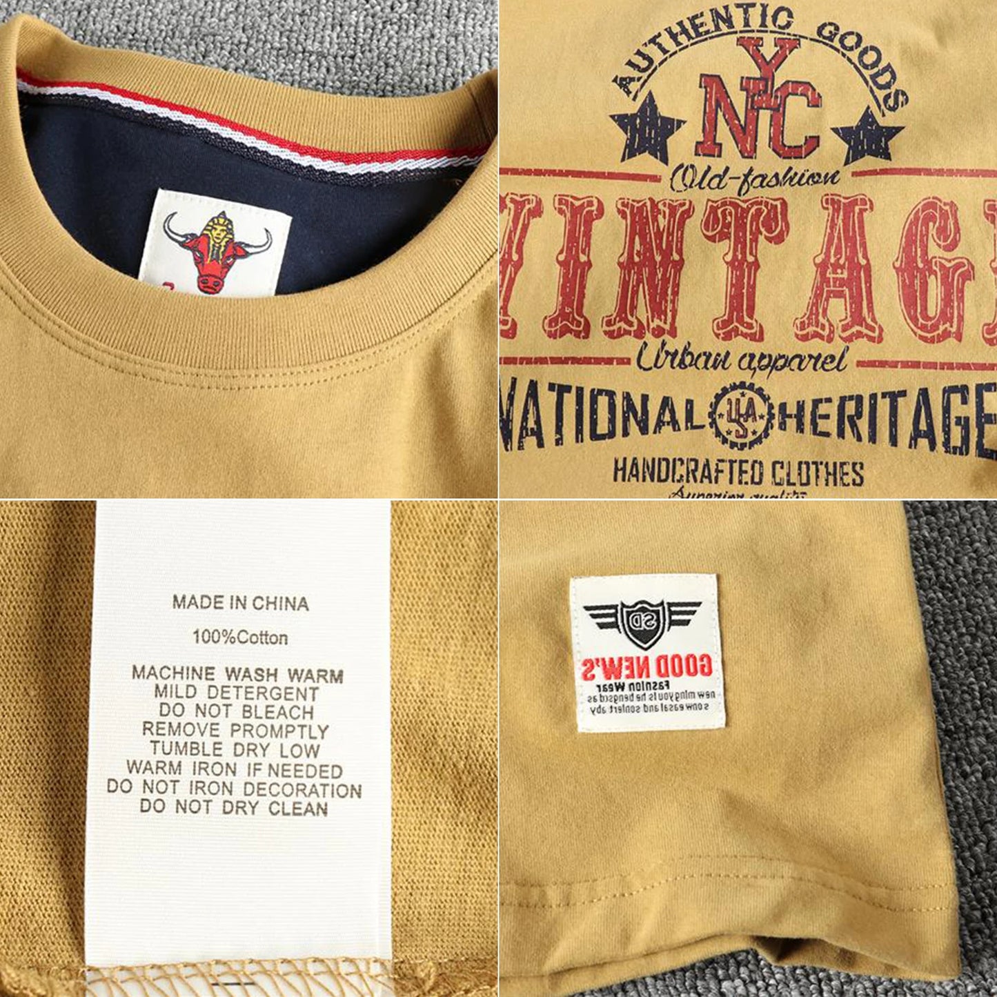 2025 Zomer Nieuw Amerikaans Retro Korte Mouw O-hals Letter Gedrukt T-shirt Herenmode 100% Katoen Gewassen Casual Jeugd Tops
