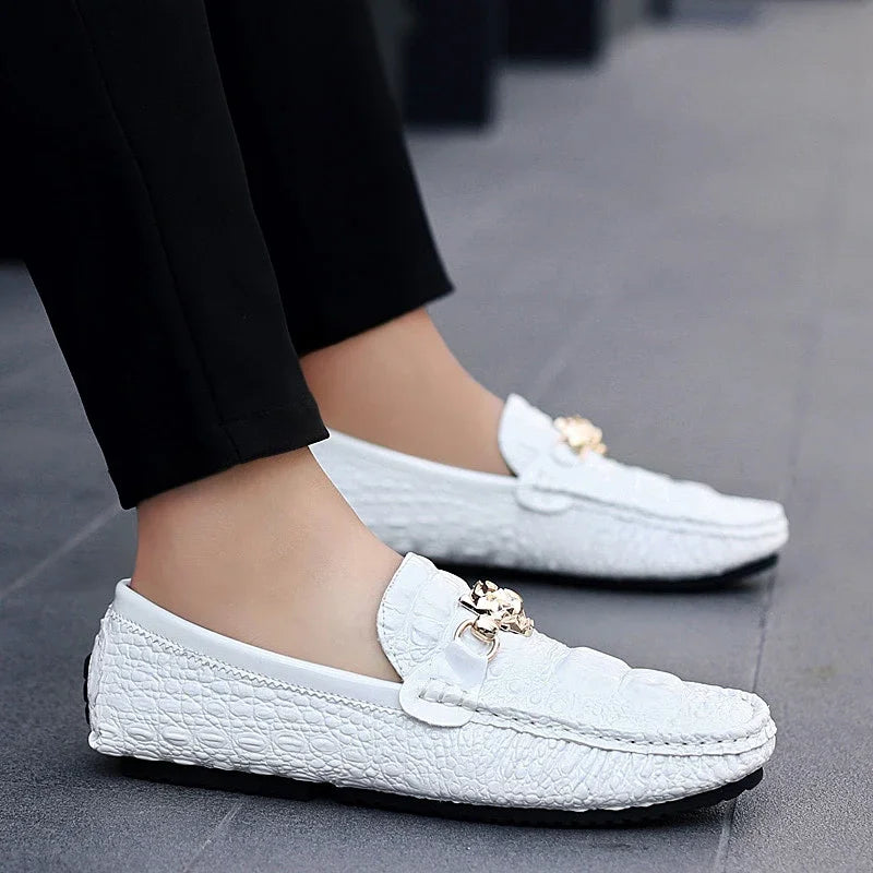 2024 Nieuwe stijlvolle herenschoenen in grote maten 39-48, casual mocassins, wit, zilver, herenschoenen, formeel, zakelijk, kantoor, feestmocassin, loafers
