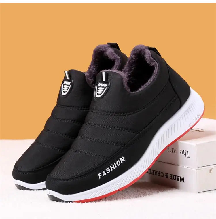 Snow Boots Woman 2025 Trend Woman Shoes Slip On Women Shoes Fur Platform Ankle Boots Flat Winter Boots Women Botas Mujer