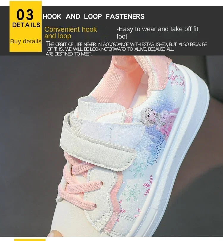 Disney Kids Girls Shoes fashion Children Sneakers Girls Elsa Frozen Princess Casual Sport Shoes Student Shoes Teen Shoes