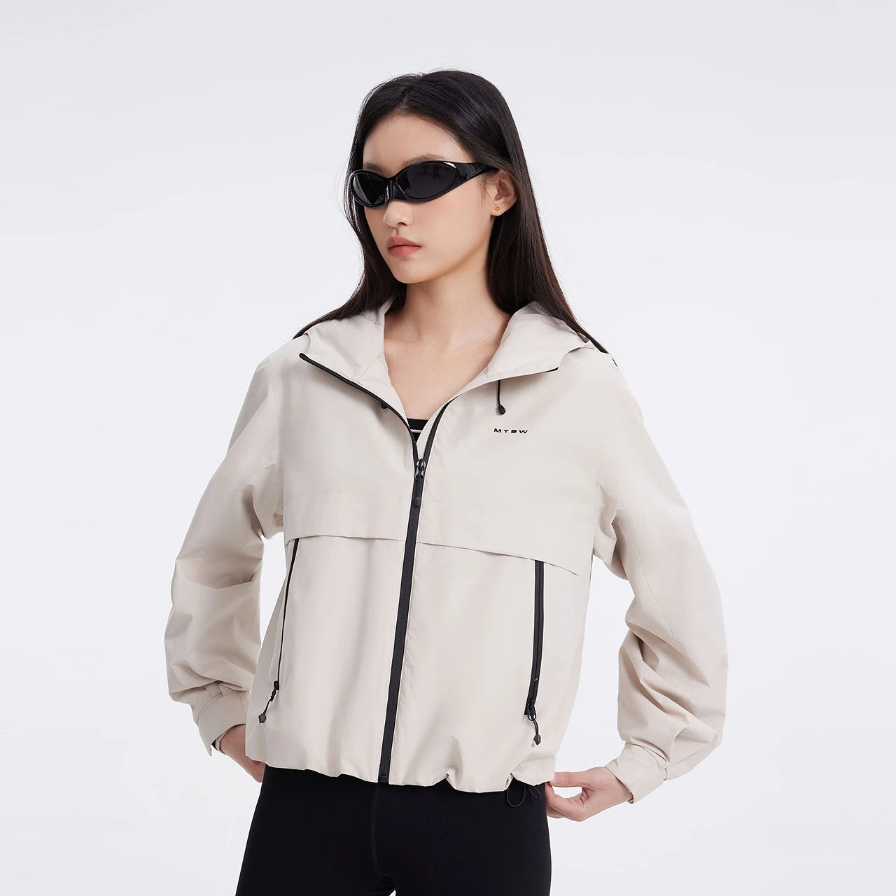 Women's Korean Short Windbreaker Jacket, Spring & Autumn Female Loose Fitting Tops Coat, Solid Colour Outerwear For Ladies
