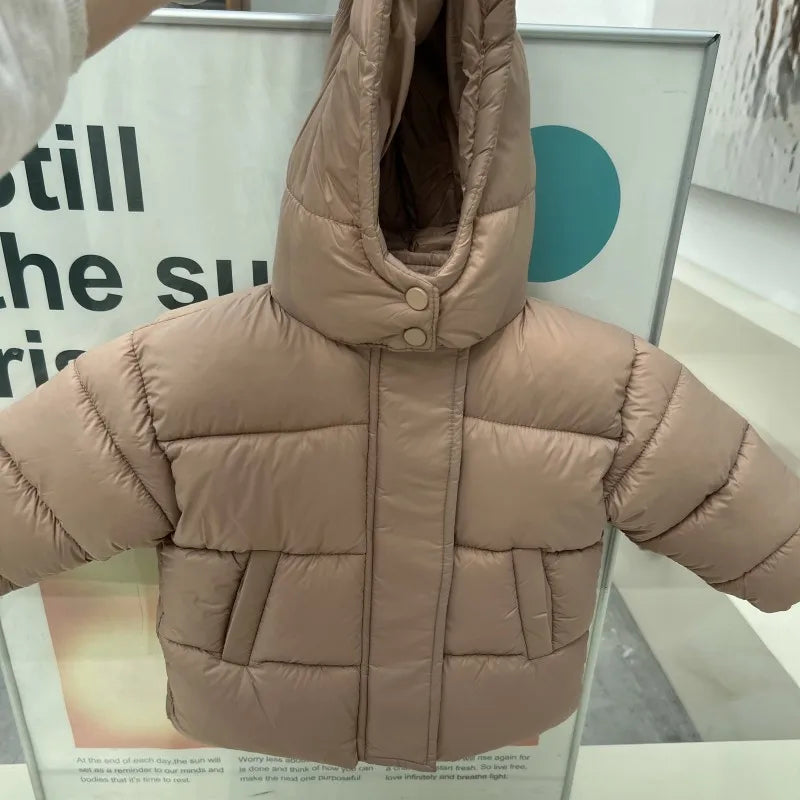 Winter Kids Parkas Korean Style Girls Boys Fur Coat Hoodie Boys Thicken Outerwear 7T Unisex