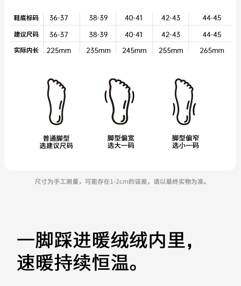 Women's Winter Warm Platform Cotton Plush Slippers Suitable As Fluffy House Footwear With Soft Sole Non-Slip Ladies' Shoe