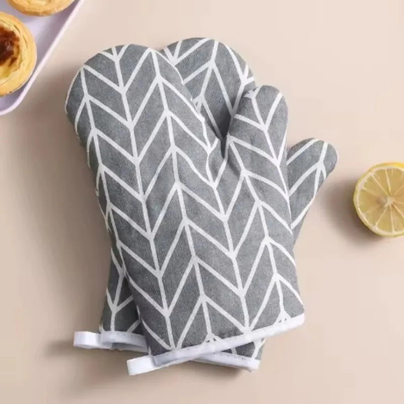 2 stuks warmte-isolerende handschoenen, hittebestendige magnetronhandschoenen en hittebestendige keuken- en ovenwanten voor