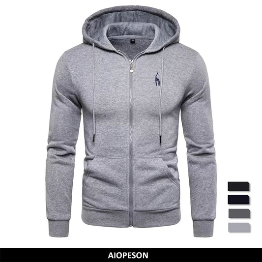 2021 neue Herbst Winter Baumwolle Hoodied Herren Sweatshirts Solide Hoody Fleece Dicken Hoodies Männer Sportswear Zipper Sweatshirts Männer