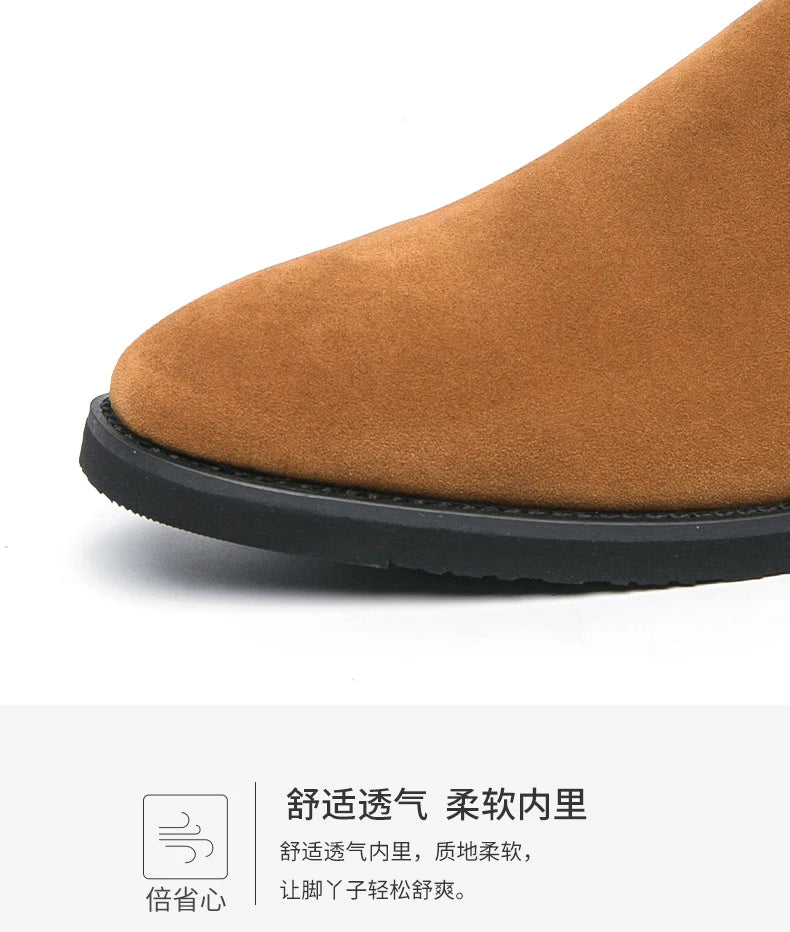 Plus Size 47 48 Men Outdoor Dress Walking Shoes Suede Leather Male Formal Business Oxford Gentleman British Chelsea Shoes