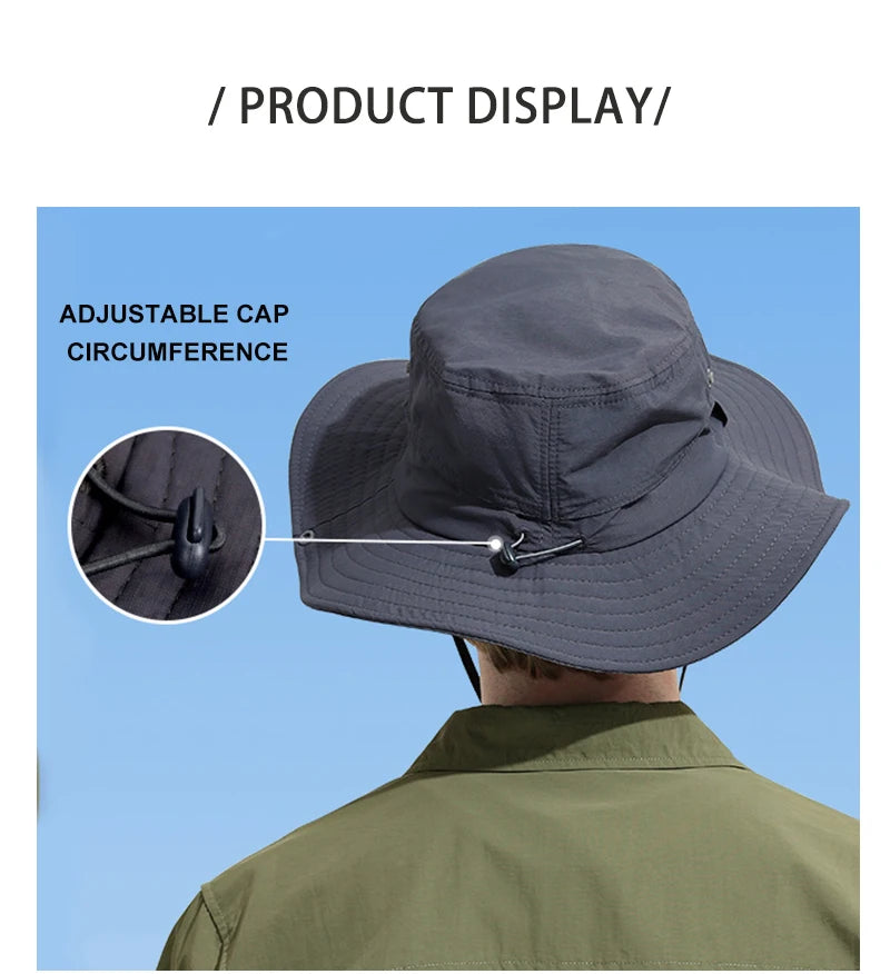 Outdoor Hiking Hats Anti-ultraviolet Summer Sun Caps Sports Climbing Sun Shading Fisherman Western Cowboy Hat