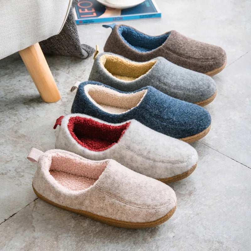 Women's Winter Warm Plush Slippers Slip-On Suitable For Indoor Outdoor and Bedroom Use Fluffy Classic Cotton Slippers For Ladies