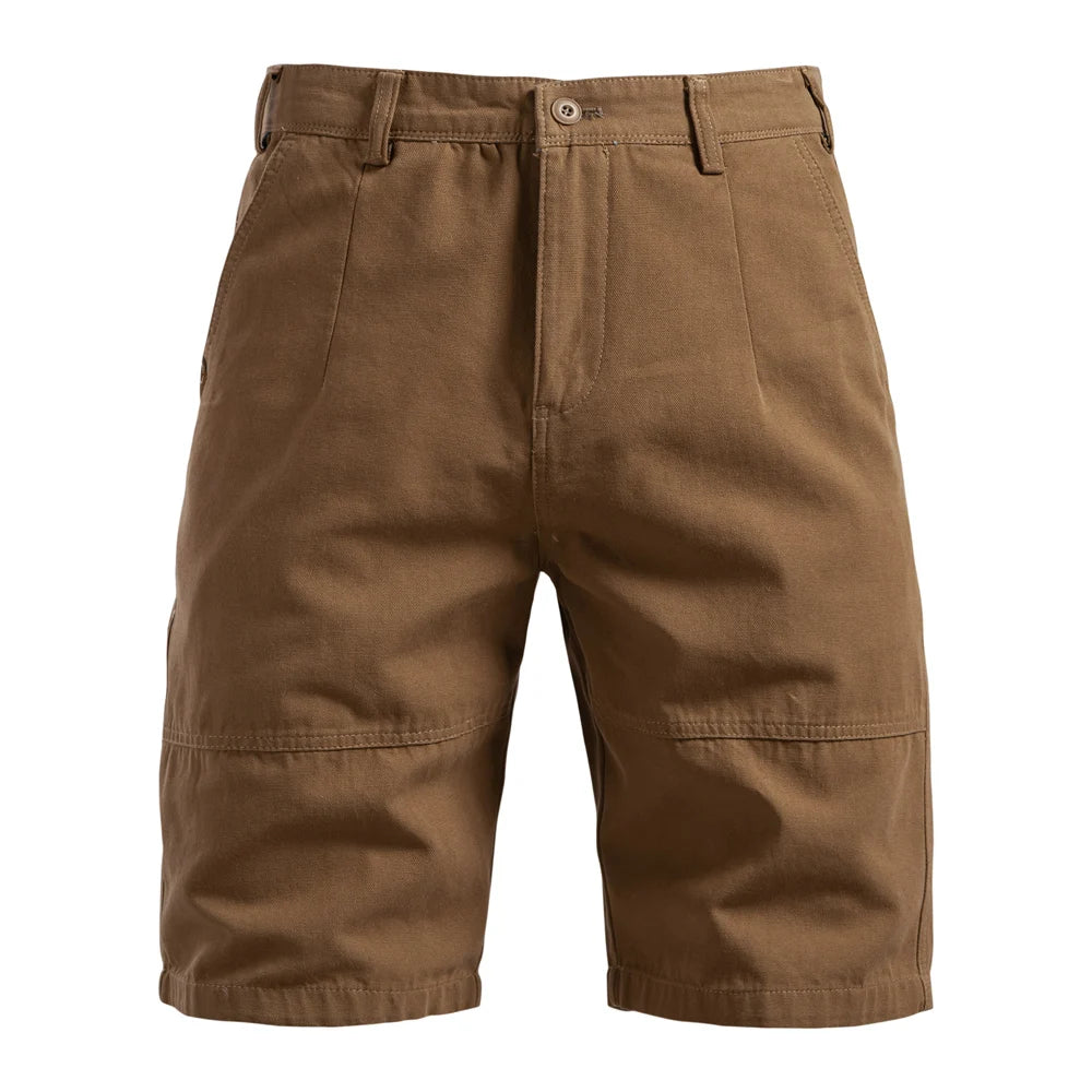 2025 Men's 5-Inch Casual Shorts 100% Cotton Solid Elastic Waist Summer Comfy Beach Business Social Multi Colours