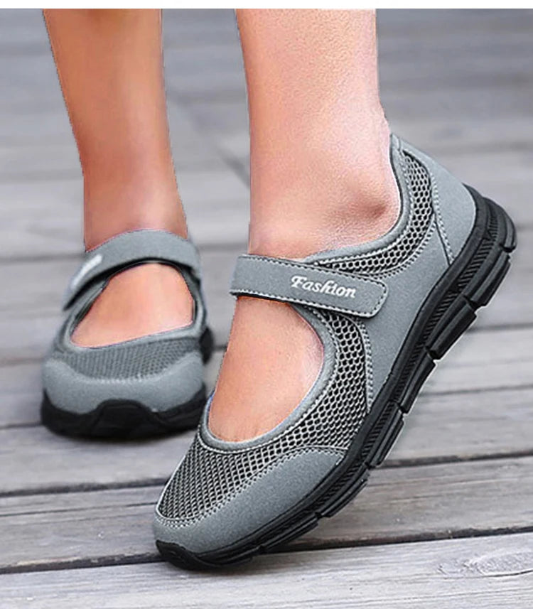 Sneakers For Women Breathable 2025 New Fashion Flat Soft Woman Vulcanize Shoes Mesh Fabric Women Shoes Female Footwear