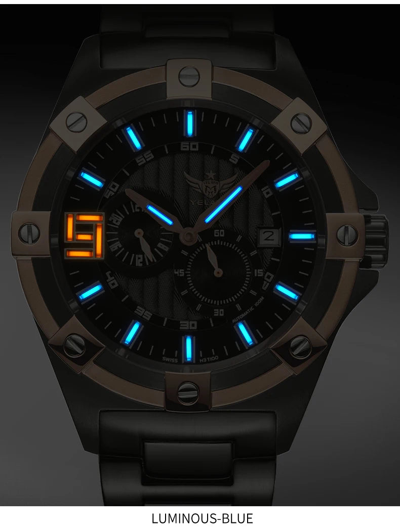 Yelang V1030 Men Brand Watches Japan MIYOTA 8219 Automatic Mechanical Luxury Wristwatch Swiss Luminous Waterproof T100 Watch