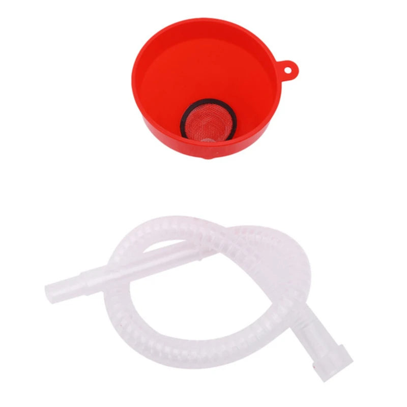 1Pc Car Refueling Funnel With Filter Strainer Gasoline Oil Fuel Filling Tools Motorcycle Oil Funnel Auto Accessories