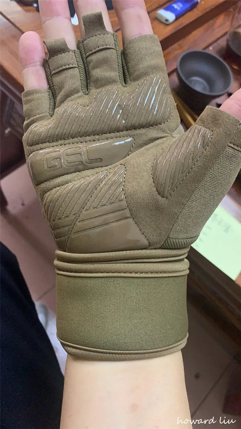 Anti-Slip Gym Gloves For Firm Grip on Bodybuilding And Weightlifting Equipment -  Suitable For Dumbbell Trainings, CrossFit Pull Ups & Workout Exercises