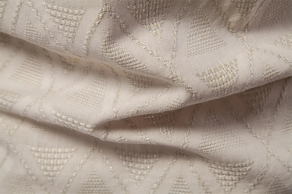 100% Cotton Jacquard Men's Short Sleeve Shirts - Solid Colour Turn-down Collar Casual Summer Shirts for Men