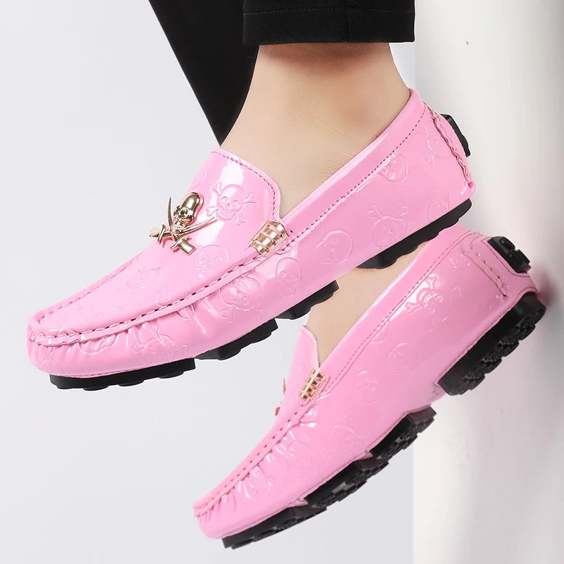 Luxury Style Male Formal Wedding Shoes Slip-on Men Pink Fashionable Casual Moccasins Shoes Big Size 47 48 Adult Party Shoes