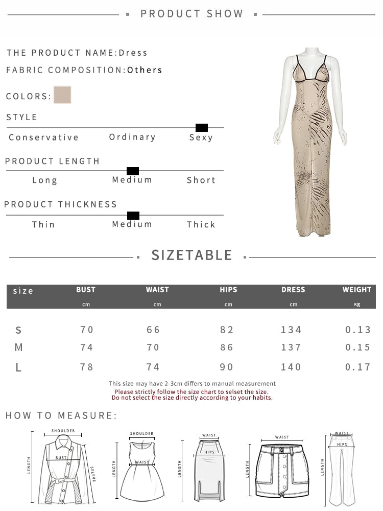 Tie-dye Print Dress Women Sexy Low-Neck Skinny Sleeveless Backless Skinny Vacation Beach Club Party Classic Vestidos