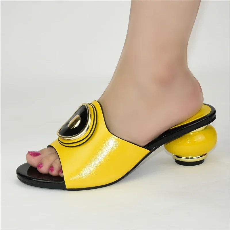 Fashion Aquare Toe High Heels Sandals Women Shoes Ladies Footwear Comfortable Fashion Sexy Wedding Shoe Female Summer Slippers