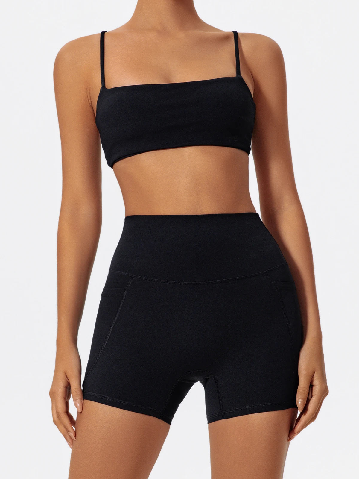 Pockets Workout Gym Legging Women Cycling Shorts Quick-Dry Yoga Clothes Breathable High Waist Sports Shorts Female