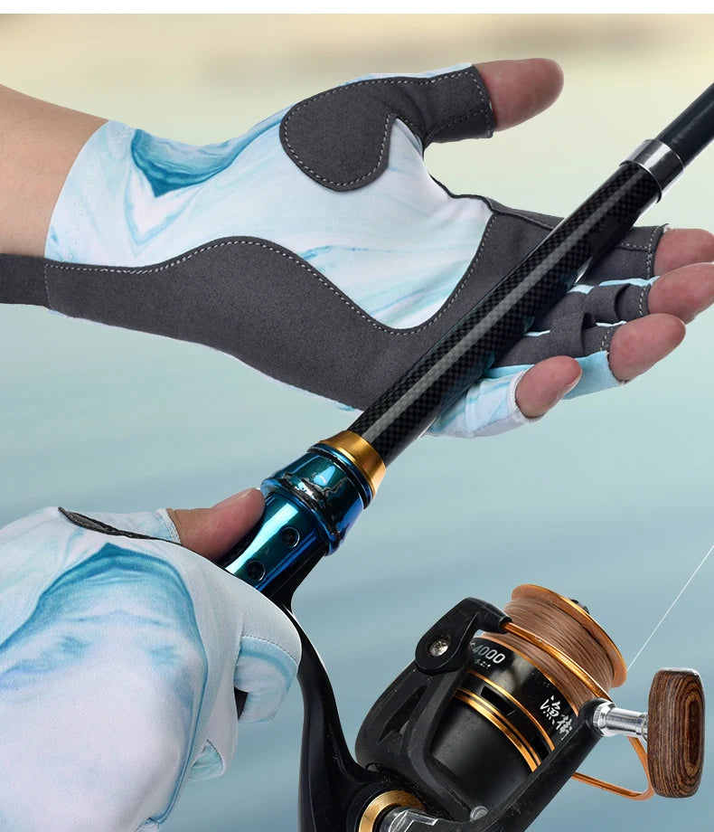 Fingerless Fishing Gloves are designed for Men and Women Fishing, Boating, Kayaking, Hiking, Running, Cycling P111439