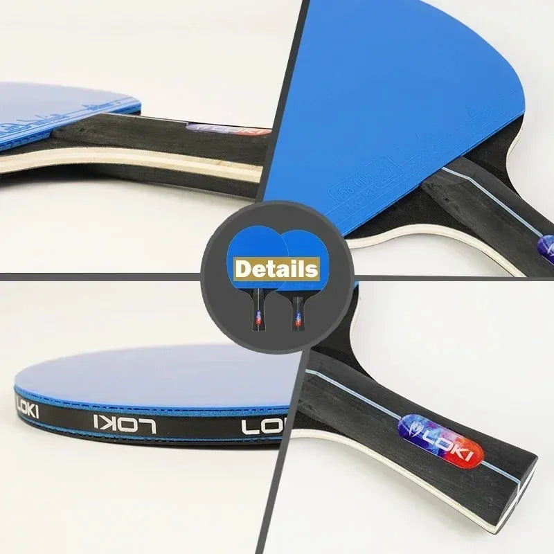 K5000 K3000 K1000 Table Tennis Racket Set 2pcs Home Entertainment Ping Pong Rackets with Blue Colour Ping Pong Rubber