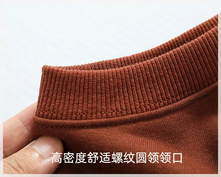 Autumn New American Retro Long Sleeve O-neck Letter Printed Sweatshirts Men's Fashion Washed Old Terry Pullover Casual Sportwear