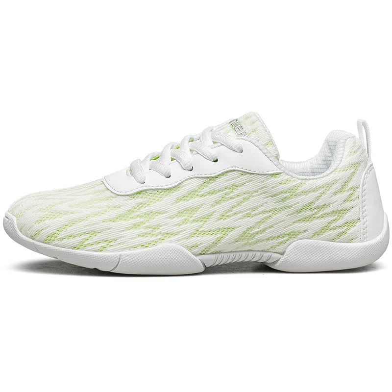 White Cheerleading Dancing Sneakers for Youth Girls Lightweight Perfect for Athletic Training Tennis Walking and Cheer