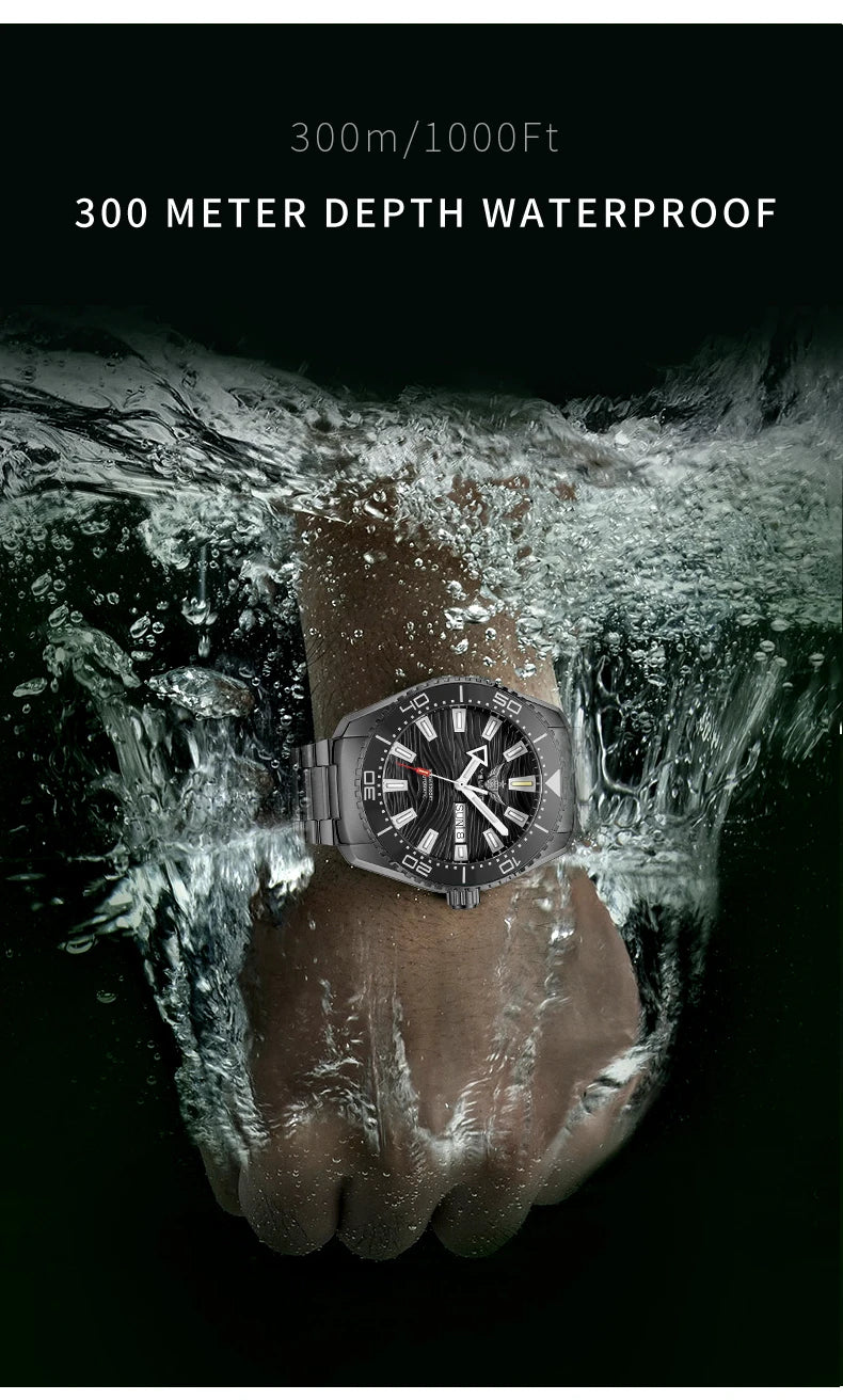 Yelang V5.2 Mechanical Watch 44M Rotatable Ceramic Bezel Sapphire Lens SW220 300m Super Waterproof Men's Diving Watch Reloj