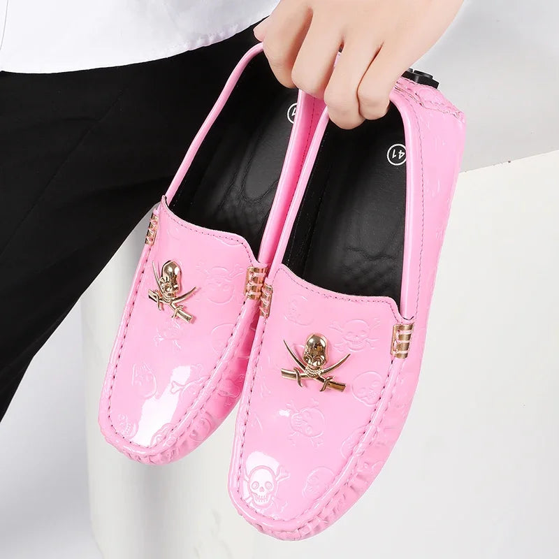 Luxury Style Male Formal Wedding Shoes Slip-on Men Pink Fashionable Casual Moccasins Shoes Big Size 47 48 Adult Party Shoes