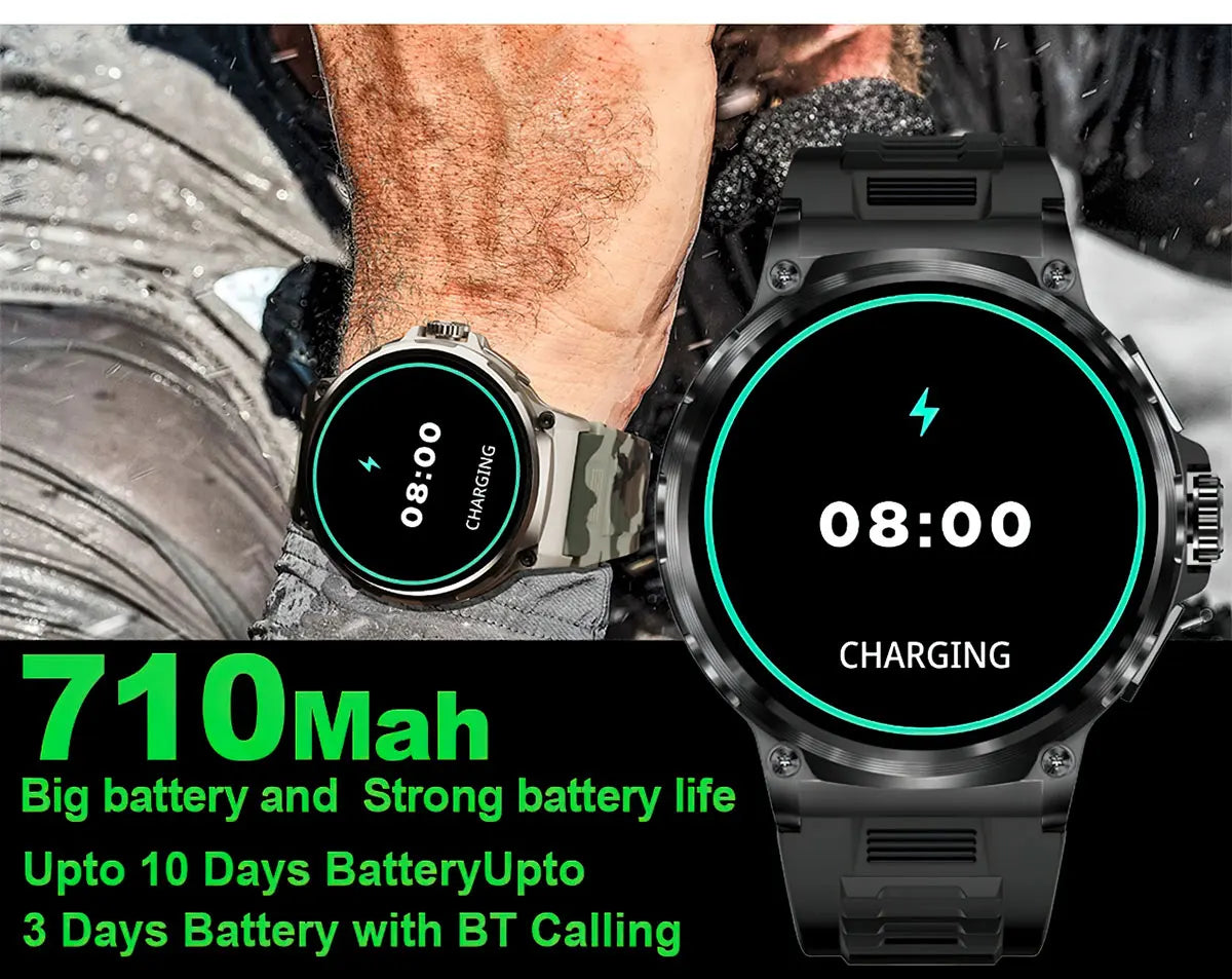 2025 GPS Track Smart Watch 1.85-Inch Ultra HD AMOLED Screen 710MAH Battery Bluetooth Call Smartwatch For Men - Compatible with HUAWEI & Xiaomi IOS