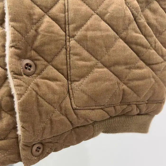 2025 Winter New Baby Long Sleeve Warm Coat Plus Velvet Thick Infant Boy Padded Jacket Girls Vintage Fleece Coat Children Clothes 1-3Y