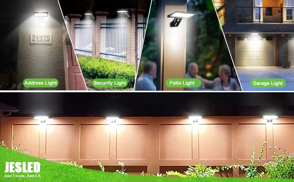 Solar Outdoor Lamps Garden Wall Motion Sensor Street Lawn Light IP 65 Waterproof Warm White Courtyard Solar Power Spotlighting