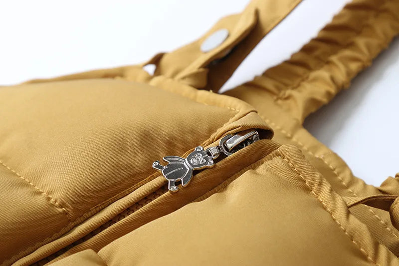 NIEUWE winterskikledingset voor kinderen, 2 stuks, jongens, dikke bontvoering, capuchonjassen + overalls, meisjes, warm sneeuwpak, 2-5 jaar, unisex