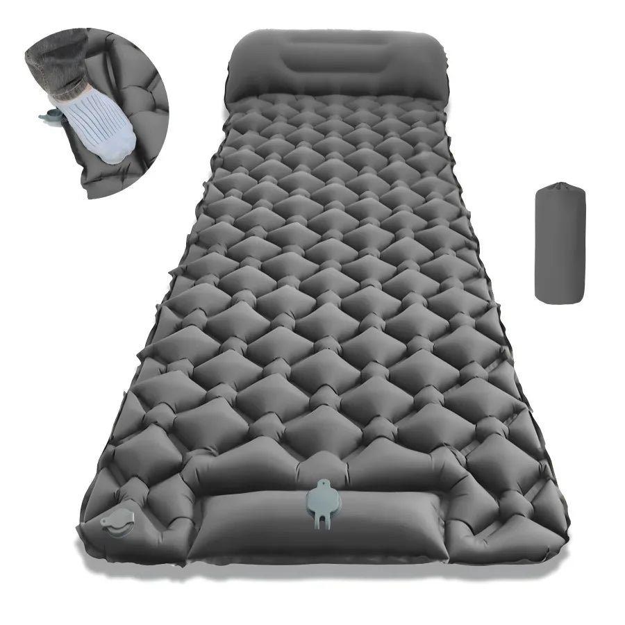 New Single Inflatable Mattress - Connectable, Lightweight & Portable for Camping, Travel, Home Use - Fast Shipping!