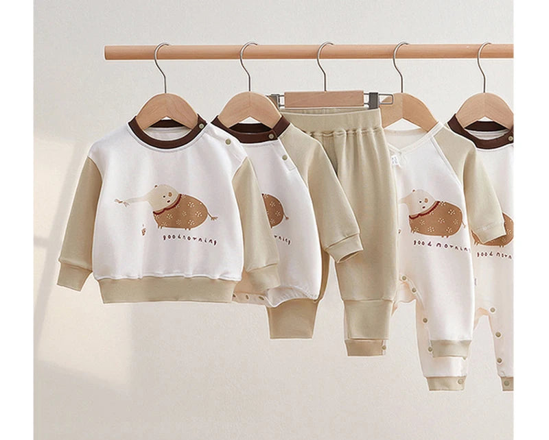 Children's Baby Hoodies New 2024 Autumn Cartoon Printed Girls Pullover Boys Casual O-Neck Sweatshirt 0-4Y Unisex