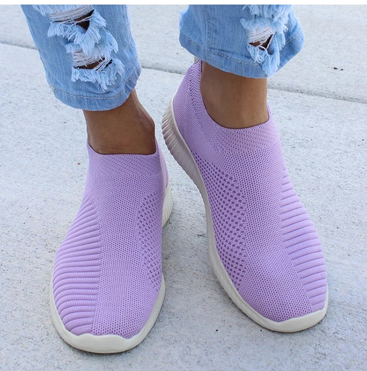 Fashion Casual Shoes 2025 New Women's Sneakers Walking Flat Women Sneakers Slip On Plus Size Ladies Vulcanize Shoes Woman Shoes