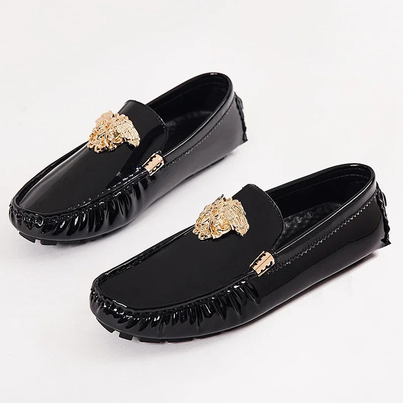 Fashion Black Casual Moccasins Shoes for Men Breathable Male Party Evening Dress Shoes Large Size 46 47 48 Youth Wedding Loafers