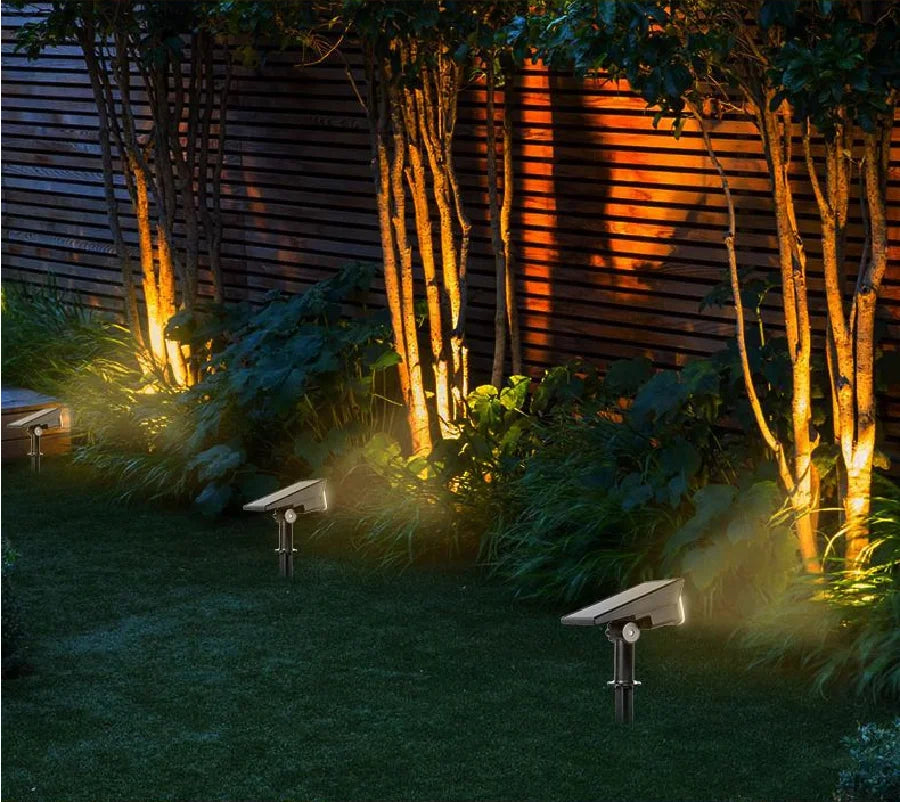 New 2 In 1 Solar Garden Light Adjustable Outdoor Wall Lamps Waterproof Super Bright Spotlights RGB Solar Landscape Lawn Lamps