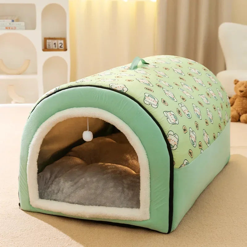 Winter Dog Kennel Warm Dog House Mat Detachable Washable Dogs Bed Nest Deep Sleep Tent for Medium Large Dogs House dog Supplies