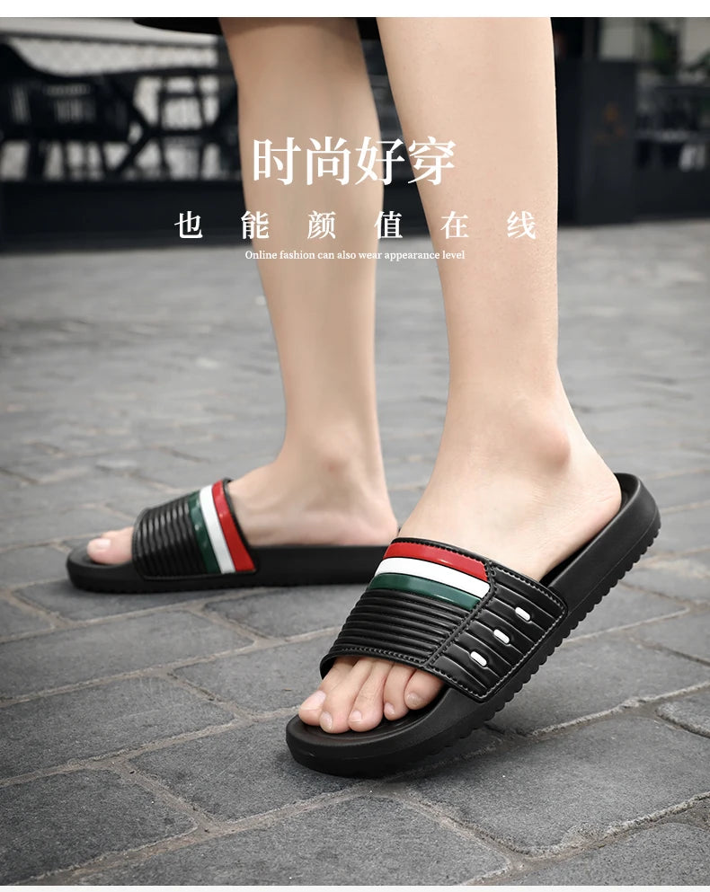 Indoor Home Men Bedroom Slippers All Season Youth Casual Sandals Swimming Water Pool Boy Walking Slides