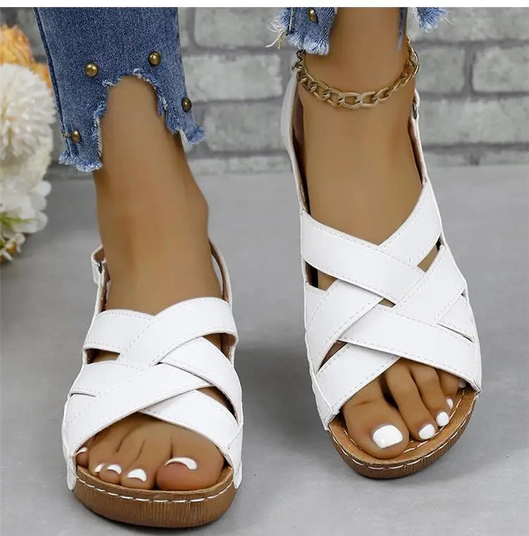 Woman Shoes Sandals Summer Party Walking Shoes Non-Slip Sandals Woman Wedge Shoes Woman Breathable Footwear Sandal Women Female