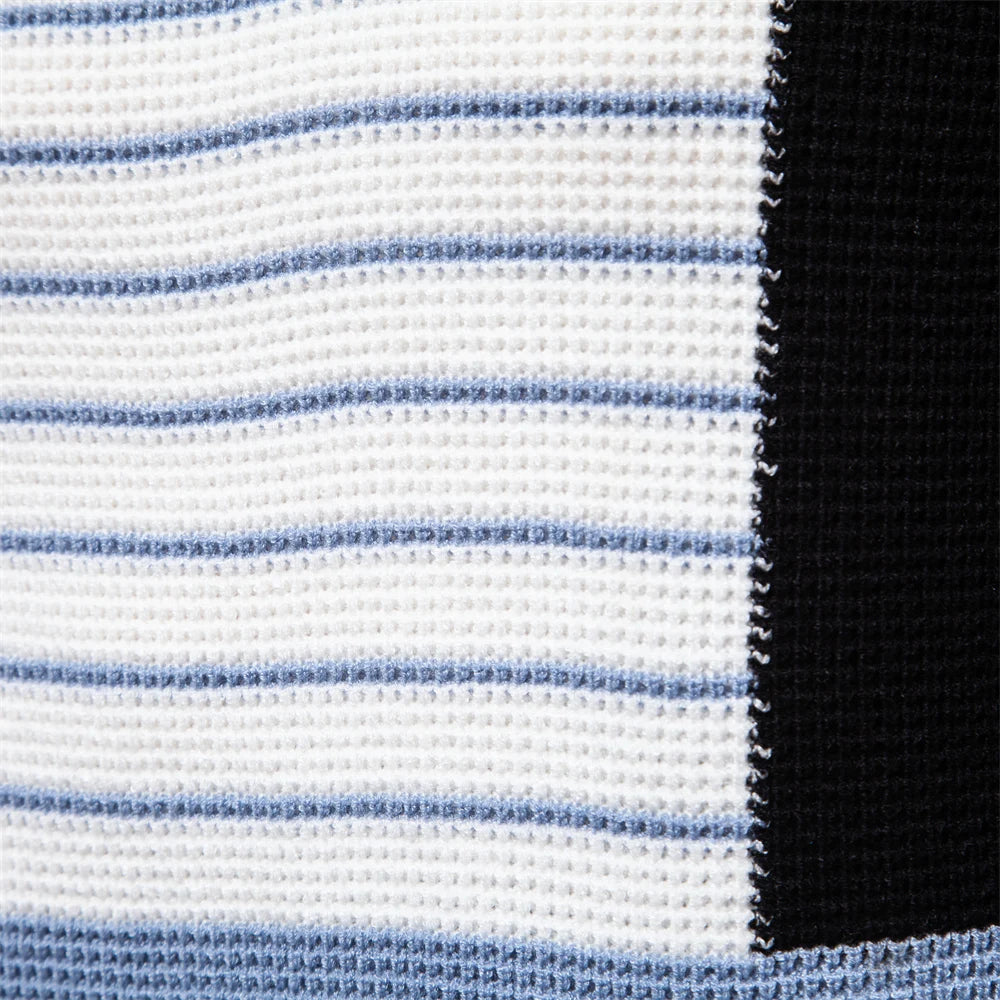 Mode Gestreepte Jeugdtrui voor Heren Casual Pullover Kwaliteit Gebreide Trui Heren Winter Lange Mouw