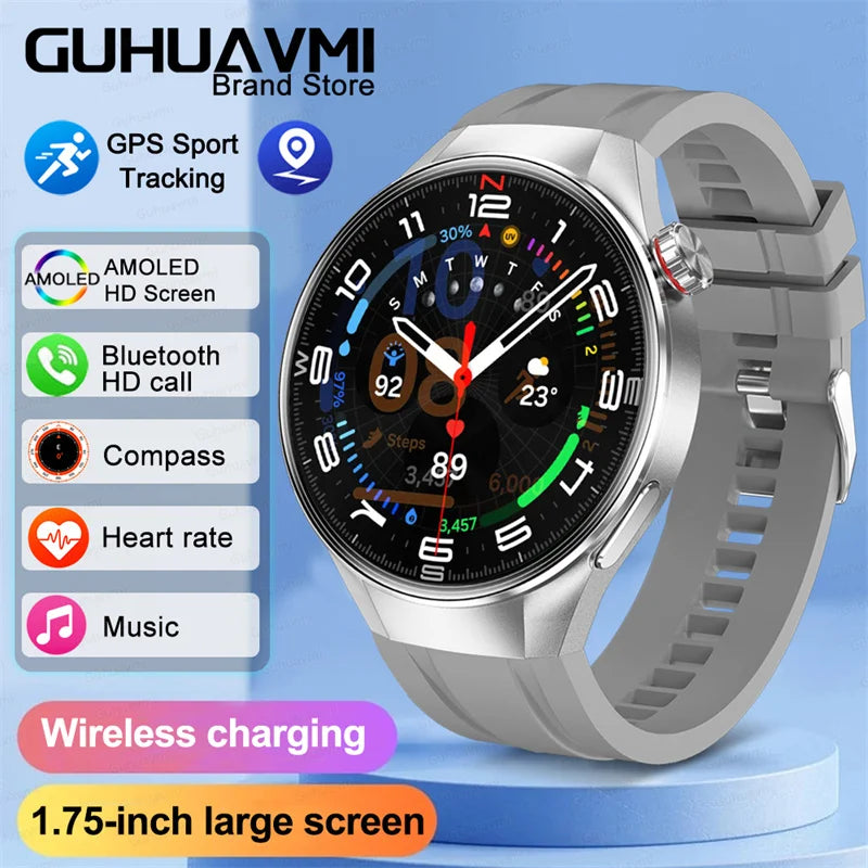 2025 True AMOLED Smart Watch Full Touch Screen 466*466 HD Health Tracker Voice Call Smartwatch For Men & Women - Compatible with Xiaomi & Huawei IOS